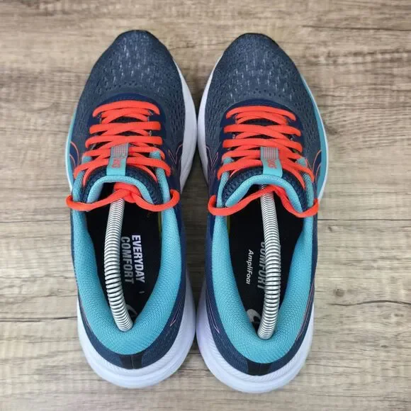 Asics Gel Excite 7 Women's Sz 8.5 Magnetic Blue Orange Running Shoes (1012A562) - Picture 5 of 9